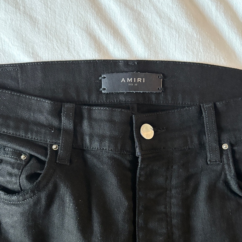 AMIRI Men's Dark Black Skinny Jeans